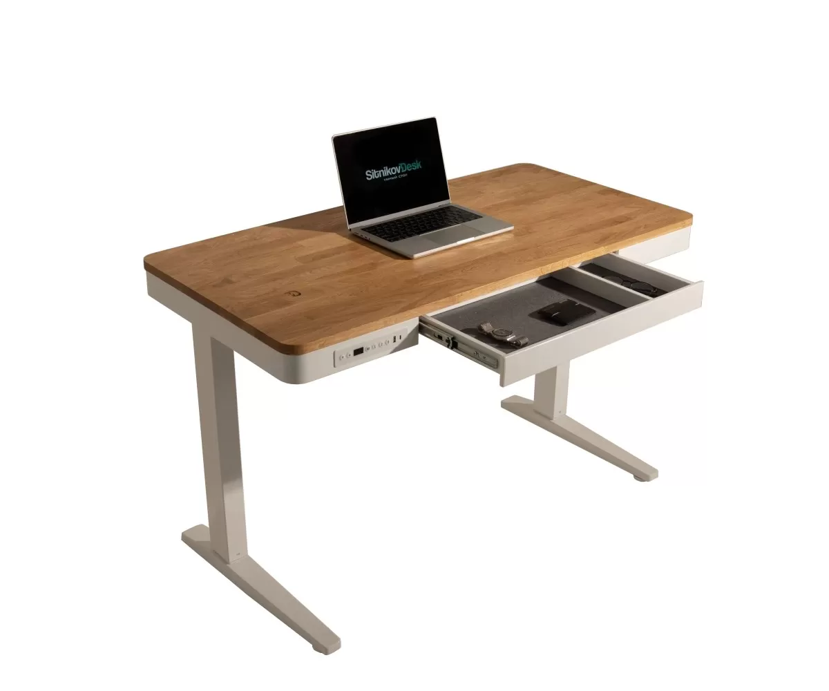 Стол с дубовой столешницей SitnikovDesk 120×60 