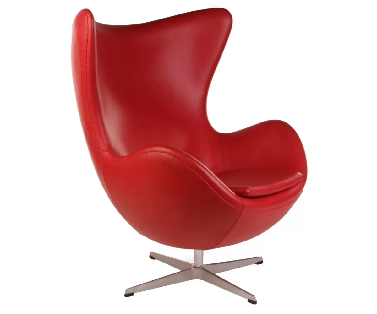 Кресло Arne Jacobsen Style Egg Chair кожа