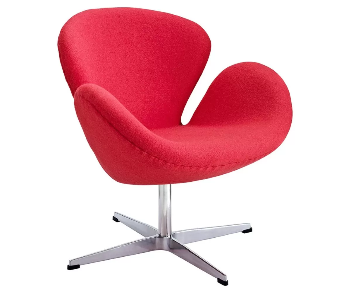 Кресло Arne Jacobsen Style Swan Chair шерсть